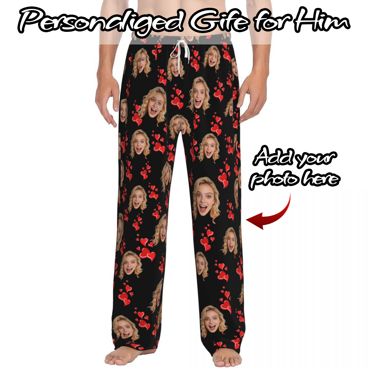 Thermal Long John - Personalized Facial Photo Customized Sleeping Pants