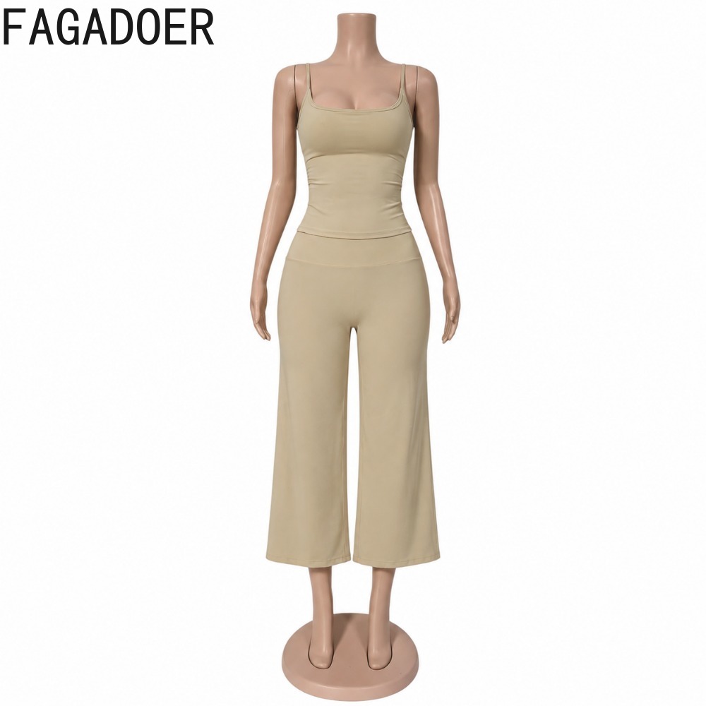 FAGADOER INS Trendy Women 2 Pi - Suspender Tank Top ulasan dan harga