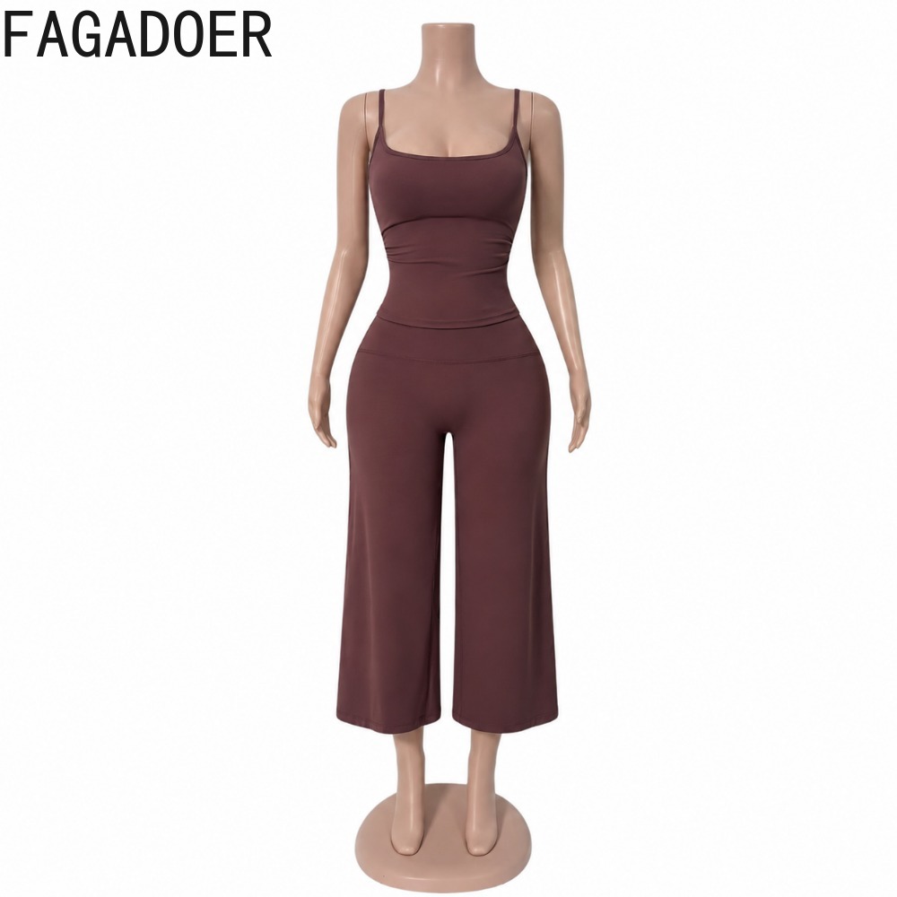 FAGADOER INS Trendy Women 2 Pi - Suspender Tank Top ulasan dan harga