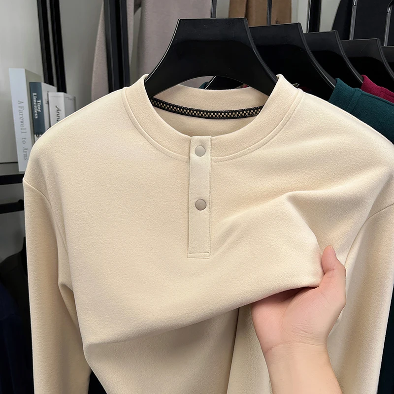 Mens Loose Fit Henley Pullover - Thermal Long John ulasan dan harga