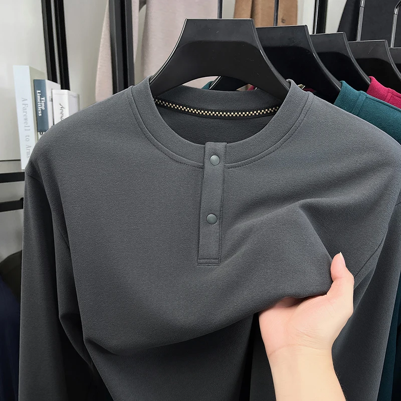 Mens Loose Fit Henley Pullover - Thermal Long John ulasan dan harga