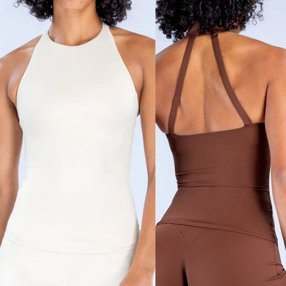 Women Halter Tank Top Built In - Suspender Tank Top ulasan dan harga